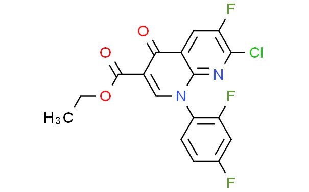 Ethyl 1-(2,4-difluorophenyl)-7-Cl-6-F-4-O-hydropyridino[2,3-b]pyridine-3-carboxylate