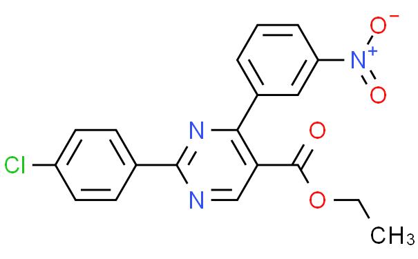 5-Pyrimidinecarboxylic acid, 2-(4-chlorophenyl)-4-(3-nitrophenyl)-, ethyl ester