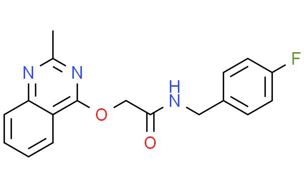 N-[(4-fluorophenyl)methyl]-2-(2-methylquinazolin-4-yl)oxyacetamide
