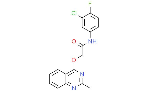 N-(3-chloro-4-fluorophenyl)-2-(2-methylquinazolin-4-yl)oxyacetamide