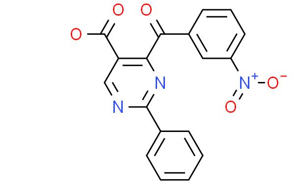 5-Pyrimidinecarboxylic acid, 4-(3-nitrobenzoyl)-2-phenyl-, ethyl ester