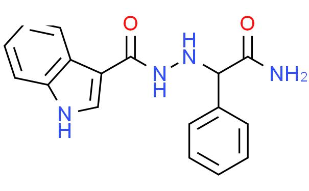 1H-Indole-3-carboxylic acid, 2-(2-amino-2-oxo-1-phenylethyl)hydrazide