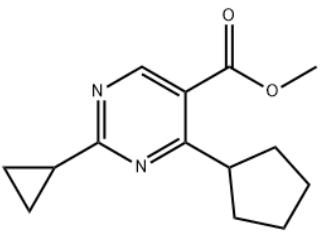 5-Pyrimidinecarboxylic acid, 4-cyclopentyl-2-cyclopropyl-, methyl ester