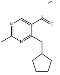 5-Pyrimidinecarboxylic acid, 4-(cyclopentylmethyl)-2-methyl-, methyl ester