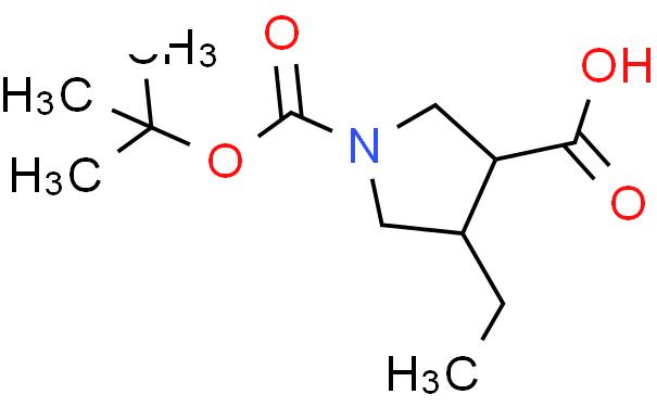 反式-1-(叔丁氧羰基)-4-乙基吡咯烷-3-羧酸