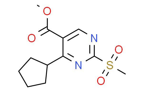METHYL 4-CYCLOPENTYL-2-(METHYLSULFONYL)PYRIMIDINE-5-CARBOXYLATE