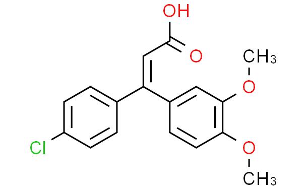 2-Propenoic acid, 3-(4-chlorophenyl)-3-(3,4-dimethoxyphenyl)-, (E)- (9CI)