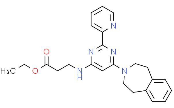 N-[2-(2-吡啶基)-6-(1,2,4,5-四氢-3H-3-苯并氮杂卓-3-基)-4-嘧啶基]-BETA-丙氨酸乙酯