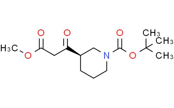 (R)-叔-丁基 3-(3-甲氧基-3-氧亚基丙酰)哌啶-1-甲酸基酯