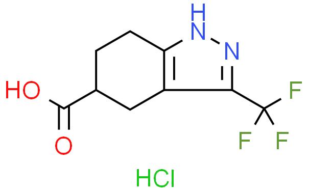 3-(Trifluoromethyl)-4,5,6,7-tetrahydro-1H-indazole-5-carboxylic acid hydrochloride