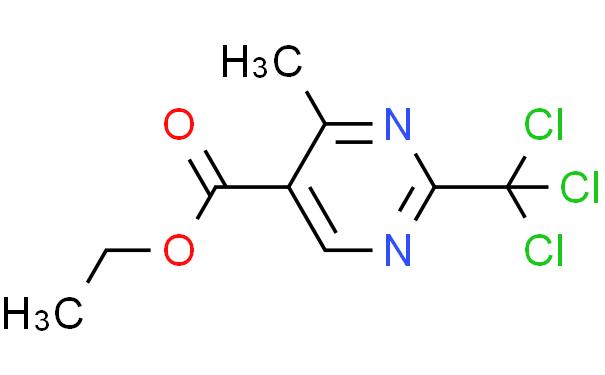5-Pyrimidinecarboxylic acid, 4-methyl-2-(trichloromethyl)-, ethyl ester