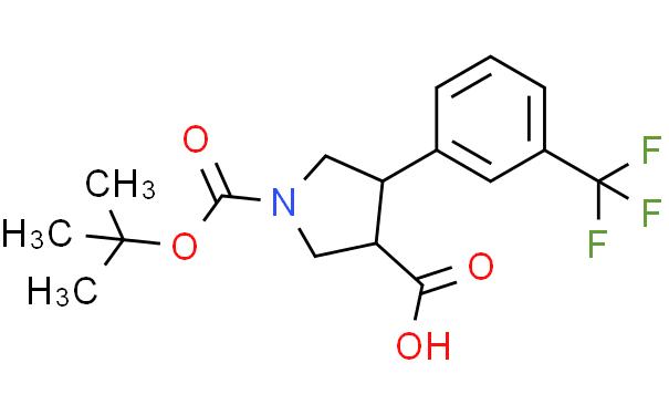 反式-4-[3-(三氟甲基)苯基]-1,3-吡咯烷二羧酸 1-叔丁酯