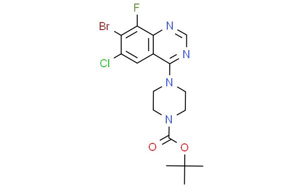 tert-butyl 4-(7-bromo-6-chloro-8-fluoroquinazolin-4-yl)piperazine-1-carboxylate