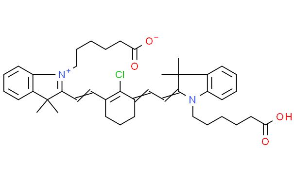 3H-Indolium, 1-(5-carboxypentyl)-2-[2-[3-[2-[1-(5-carboxypentyl)-1,3-dihydro-3,3-dimethyl-2H-indol-2-ylidene]ethylidene]-2-chloro-1-cyclohexen-1-yl]ethenyl]-3,3-dimethyl-, inner salt