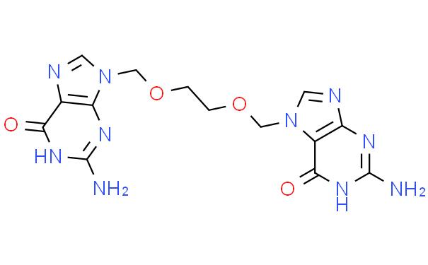 2-amino-7-[[2-[(2-amino-6-oxo-1,6-dihydro-9H-purin-9-
yl)methoxy]ethoxy]methyl]-1,7-dihydro-6H-purin-6-one