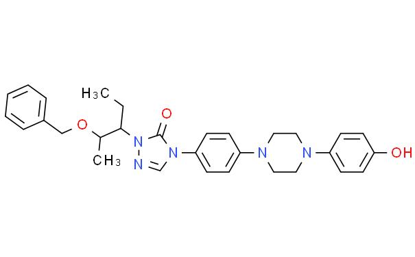 2-[(1S,2S)-1-ethyl-2-bezyloxypropyl]-2,4-dihydro-4-[4-[4-(4-hydroxyphenyl)-1-piperazinyl]phenyl]- 3H-1,2,4-Triazol-3-one