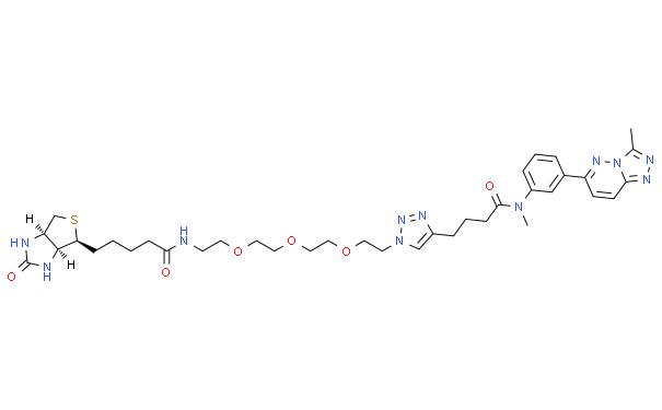 1H-Thieno[3,4-d]imidazole-4-pentanamide, hexahydro-N-[2-[2-[2-[2-[4-[4-[methyl[3-(3-methyl-1,2,4-triazolo[4,3-b]pyridazin-6-yl)phenyl]amino]-4-oxobutyl]-1H-1,2,3-triazol-1-yl]ethoxy]ethoxy]ethoxy]ethyl]-2-oxo-, (3aS,4S,6aR)-