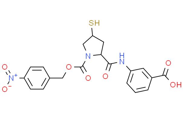 3-[[[(2S,4S)-4-Mercapto-1-(4-nitrobenzyloxy)carbonyl-2-pyrrolidinyl]carbonyl]amino]benzoic acid