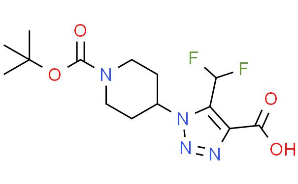 1-Piperidinecarboxylic acid, 4-[4-carboxy-5-(difluoromethyl)-1H-1,2,3-triazol-1-yl]-, 1-(1,1-dimethylethyl) ester