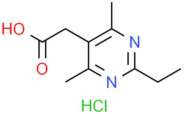 2-(2-ethyl-4,6-dimethylpyrimidin-5-yl)acetic acid hydrochloride