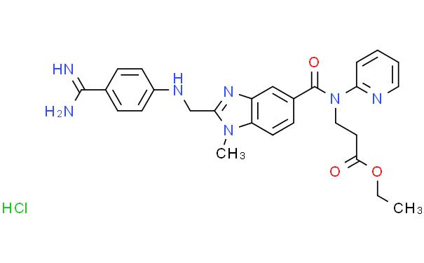 N-[[2-[[[4-(Aminoiminomethyl)phenyl]amino]methyl]-1-methyl-1H-benzimidazol-5-yl]carbonyl]-N-(2-pyridinyl)-beta-alanine ethyl ester hydrochloride