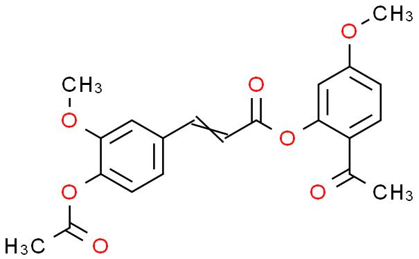 2-Propenoic acid, 3-[4-(acetyloxy)-3-methoxyphenyl]-, 2-acetyl-5-methoxyphenyl ester