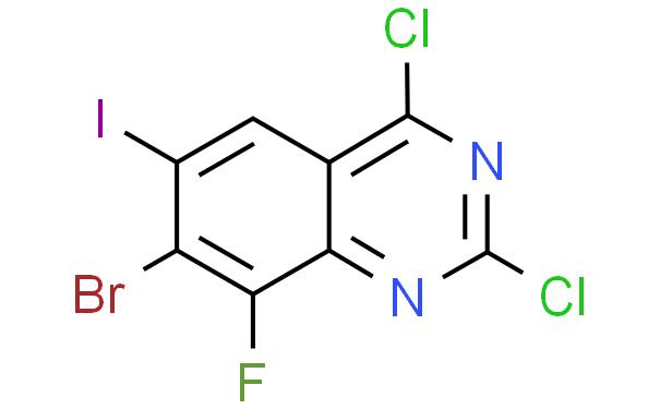 7-bromo-2,4-dichloro-8-fluoro-6-iodoquinazoline
