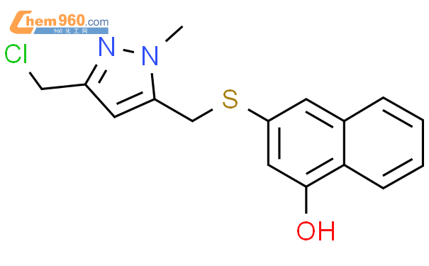 1-Naphthalenol, 3-[[[3-(chloromethyl)-1-methyl-1H-pyrazol-5-yl]methyl]thio]-
