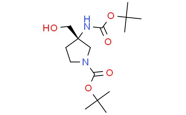 tert-butyl (S)-3-((tert-butoxycarbonyl)amino)-3-(hydroxymethyl)pyrrolidine-1-carboxylate