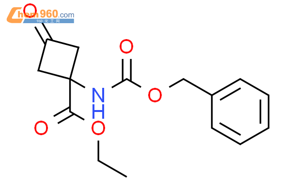 1-(CBZ-氨基)-3-氧代环丁烷甲酸乙酯