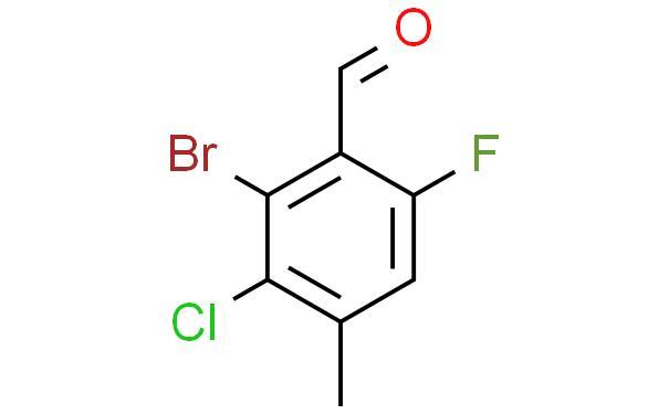 2-Bromo-3-chloro-6-fluoro-4-methyl-benzaldehyde