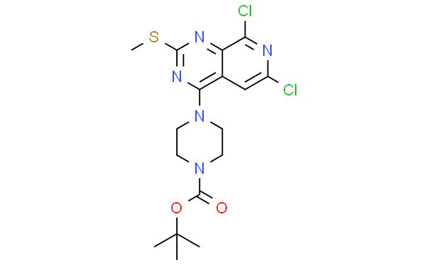 1-Piperazinecarboxylic acid, 4-[6,8-dichloro-2-(methylthio)pyrido[3,4-d]pyrimidin-4-yl]-, 1,1-dimethylethyl ester