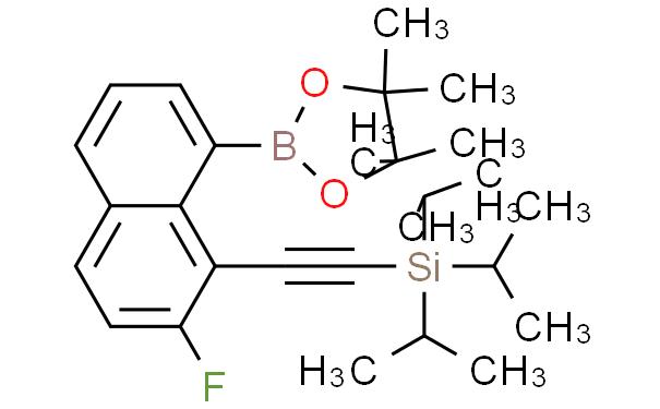 ((2-氟-8-(4,4,5,5-四甲基-1,3,2-二氧硼杂环戊烷-2-基)萘-1-基)乙炔基)三异丙基硅烷