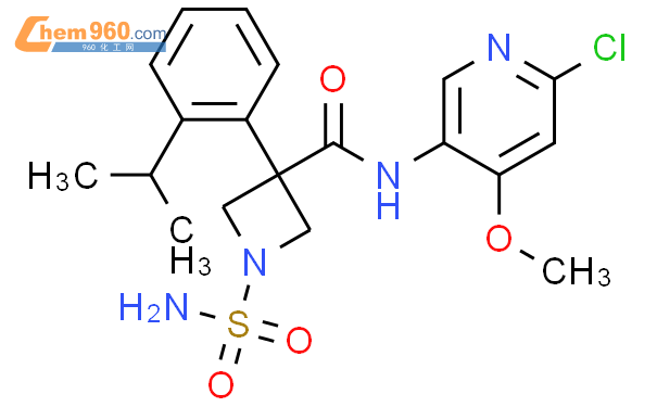 N-(6-氯-4-甲氧基吡啶-3-基)-3-(2-异丙基苯基)-1-氨基磺酰基氮杂环丁烷-3-甲酰胺