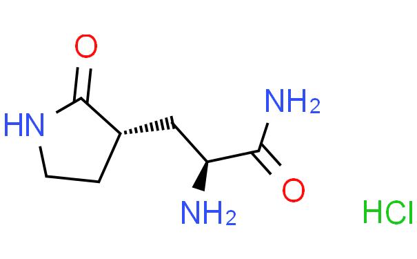 3-Pyrrolidinepropanamide, α-amino-2-oxo-, hydrochloride