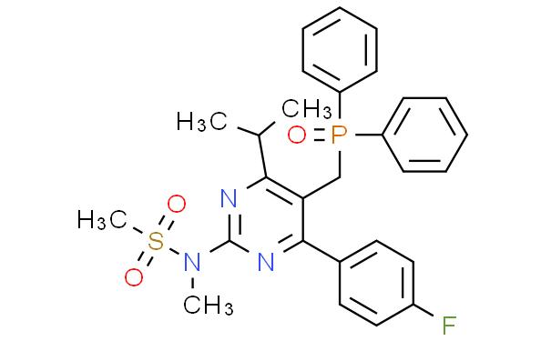 N-[5-(Diphenylphosphinoylmethyl)-4-(4-fluorophenyl)-6-isopropylpyrimidin-2-yl]-N-methylmethanesulfonamide
