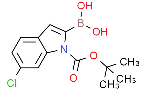 1-BOC-6-氯吲哚-2-硼酸