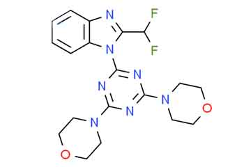 2-(2-二氟甲基苯并咪唑-1-基)-4,6-二吗啉基-1,3,5-三嗪