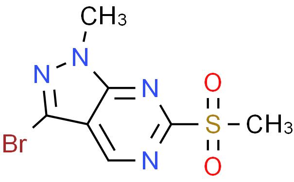 1H-Pyrazolo[3,4-d]pyrimidine, 3-bromo-1-methyl-6-(methylsulfonyl)-