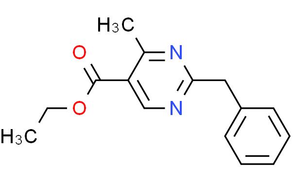 5-Pyrimidinecarboxylic acid, 4-methyl-2-(phenylmethyl)-, ethyl ester