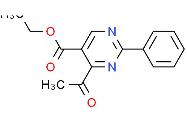 5-Pyrimidinecarboxylic acid, 4-acetyl-2-phenyl-, ethyl ester