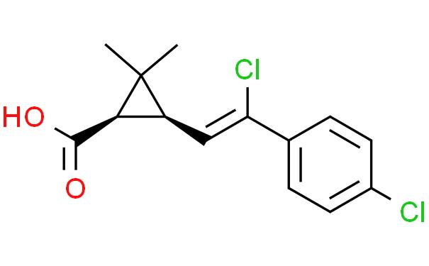 3-[2-氯-2-(4-氯苯基)乙烯基]-2,2-二甲基环丙烷羧酸