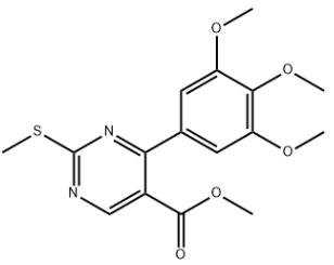 5-Pyrimidinecarboxylic acid, 2-(methylthio)-4-(3,4,5-trimethoxyphenyl)-, methyl ester