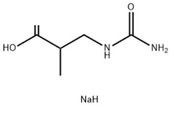 Propanoic acid, 3-[(aminocarbonyl)amino]-2-methyl-, sodium salt (1:1)