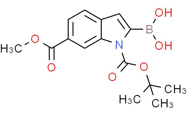 2-硼-1H-吲哚-1,6-二羧酸-1-(1,1-二甲基乙基)6-甲酯