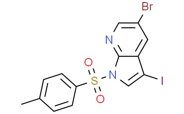 1H-Pyrrolo[2,3-b]pyridine, 5-bromo-3-iodo-1-[(4-methylphenyl)sulfonyl]-