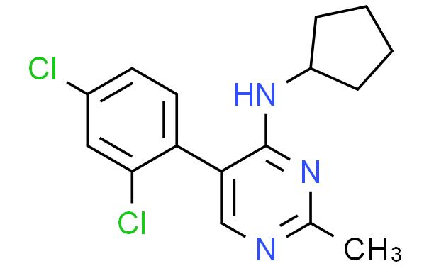 4-Pyrimidinamine, N-cyclopentyl-5-(2,4-dichlorophenyl)-2-methyl-