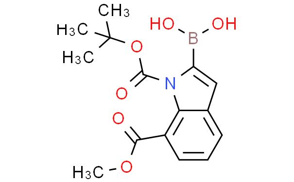 2-硼-1H-吲哚-1,7-二羧酸-1-(1,1-二甲基乙基)-7-甲酯