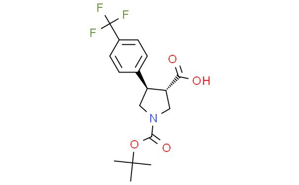 (3S,4R)-1-(tert-butoxycarbonyl)-4-(4-(trifluoromethyl)phenyl)pyrrolidine-3-carboxylic acid